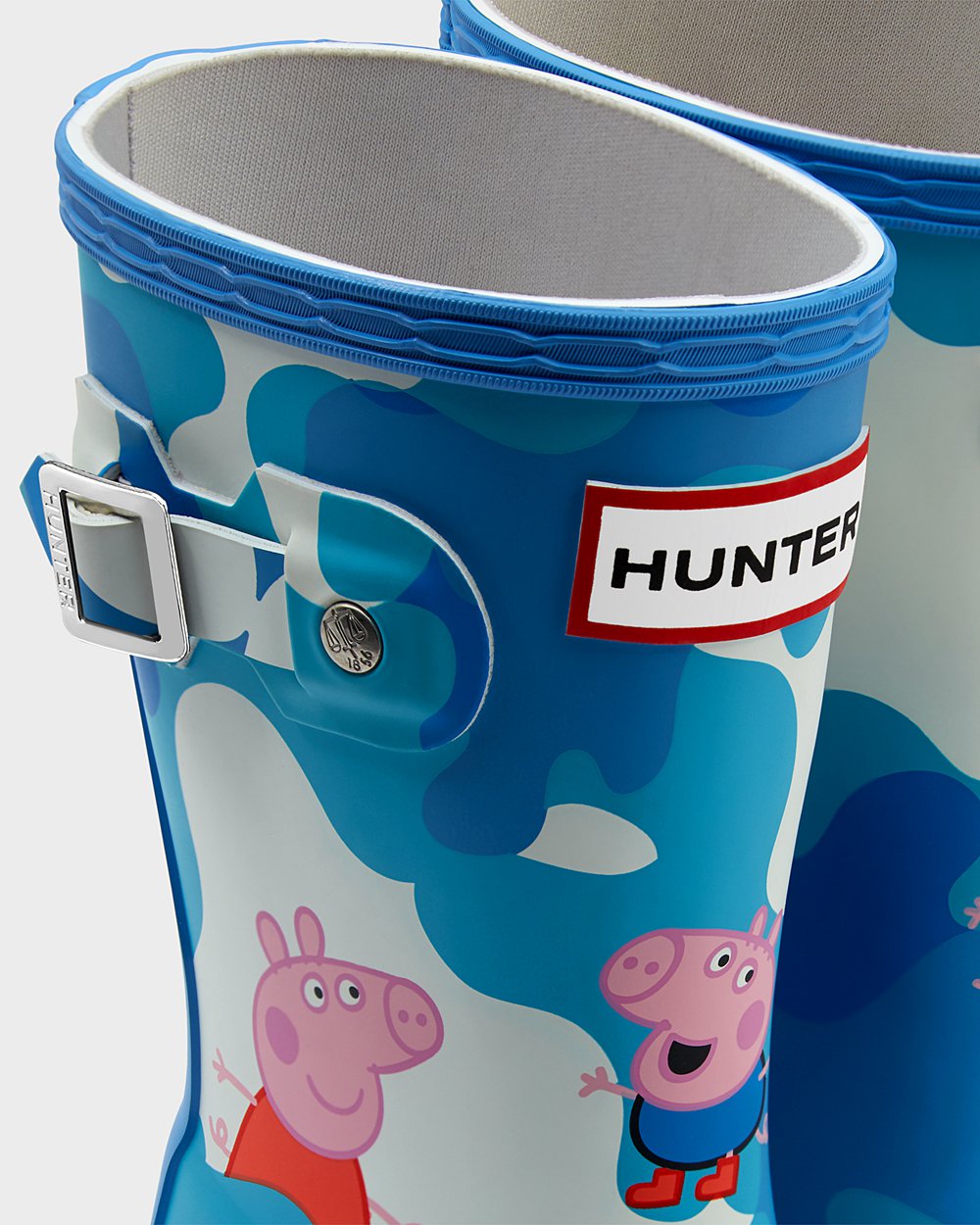 Kids Hunter Rain Boots Blue - Original Little Peppa Pig - 7162385-KF